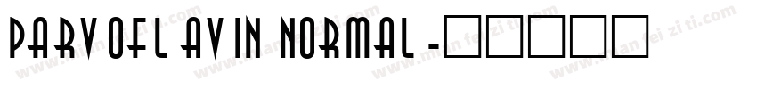 Parvoflavin Normal字体转换